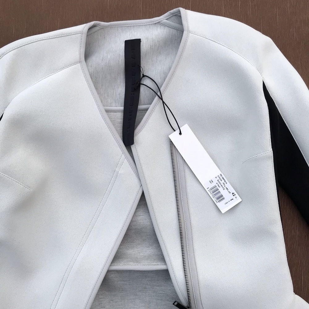 Gareth Pugh white black neoprene jacket 4 6 RARE - Picture 6 of 8